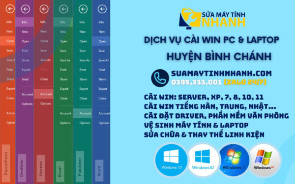 Dịch vụ cài win tại nhà huyện Bình Chánh (Nguồn: Sửa Máy Tính NHANH)