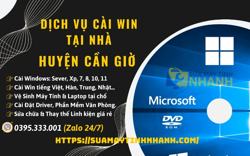 Dịch vụ cài win tại nhà huyện Cần Giờ (Nguồn: Sửa Máy Tính NHANH)