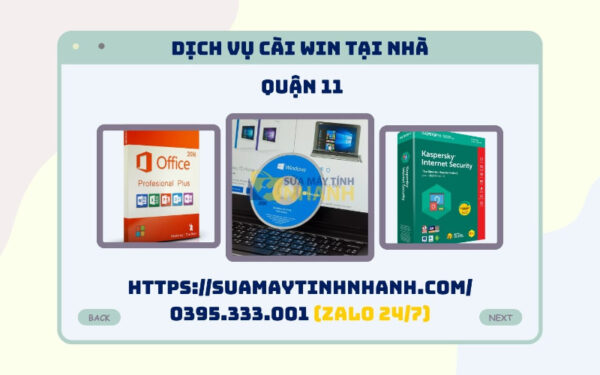 Dịch vụ cài win tại nhà quận 11 của Sửa Máy Tính NHANH (Nguồn: Sửa Máy Tính NHANH)