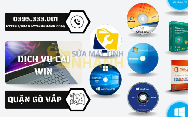 Cài win tại nhà quận Gò Vấp của Sửa Máy Tính NHANH (Nguồn: Sửa Máy Tính NHANH)