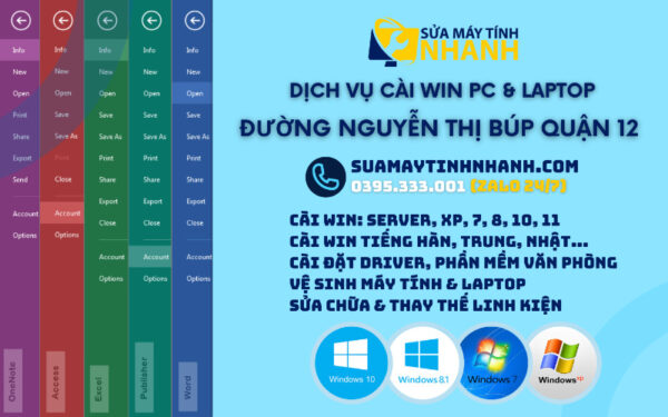 Dịch Vụ Cài Win Đường Nguyễn Thị Búp Quận 12