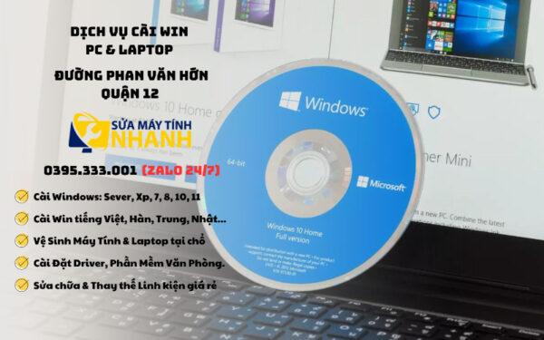 Dịch Vụ Cài Win Đường Phan Văn Hớn Quận 12